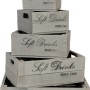 Set di cassette decorative in legno Softdrinks, 6 pezzi, grigio chiaro, look vintage. Versatile per l'arredamento della casa.