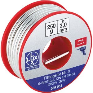 LUX Fittingslot 3 mm, rotolo da 250 g per saldature durature.