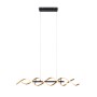 Lampada a sospensione a LED Trio Sequence color oro, 1 fiamma, design moderno per soggiorno e sala da pranzo.