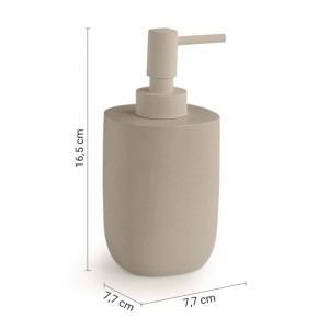 Dosasapone bagno Ylenia in resina 310 ml tortora chiaro matt