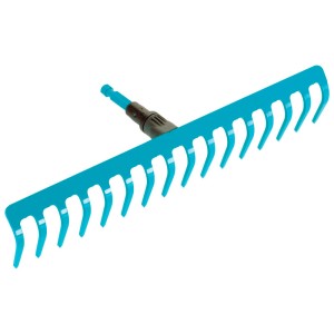 Rastrello Gardena combisystem con larghezza di lavoro 41 cm, blu, per manici combisystem.