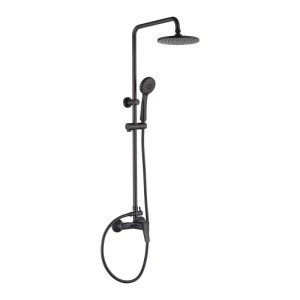 Colonna doccia 3 funzioni miscelatore Idrostile ecologica Ø200 mm nero