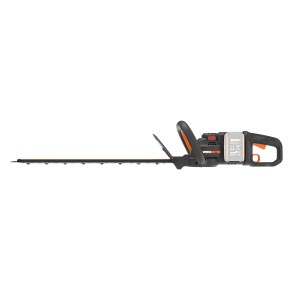 Tagliasiepi a batteria t.b.t. in nero e arancione.