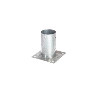 t.b.t. Supporto per palo in metallo, adatto per il montaggio di pali.