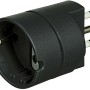 Adattatore nero t.b.t. per prese multiple.