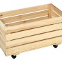 OBI cassa su ruote in legno, contenitore in pino con ruote per un facile trasporto.