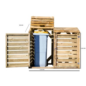 Copri bidoni raccolta differenziate in abete 150x90 cm