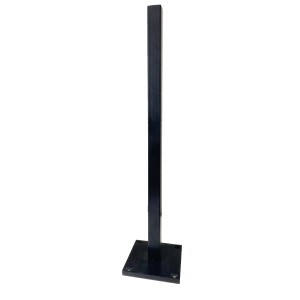 Supporto in acciaio per palo 11x11x50 cm nero