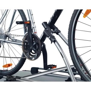 Portabiciclette da tetto Thule Freeride 532 con bicicletta, portabici argento per una bici.