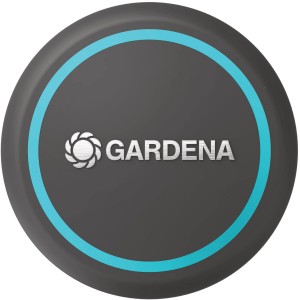 Sensore di umidità del suolo Gardena per controllo irrigazione, vista dall'alto. Irrigazione smart del giardino.
