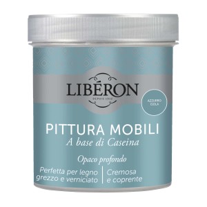 Barattolo di smalto per mobili t.b.t. color azzurro.