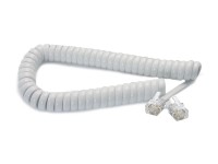 Cavo Telefono A Spirale DIGITUS UAE - RJ10 4 Fili, Lunghezza 4 Metri Nero