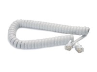 Cavo Telefonico A Spirale Uvital 5 Metri RJ9 - Per Telefono Fisso, Estensibile, Rosso, 4P4C, Alta Qualità