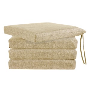 Pila di cuscini/cuscini per sedie beige t.b.t. per mobili da giardino.