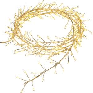 Catena luminosa a LED con 480 LED bianco caldo, lunghezza 980 cm, per interni ed esterni.