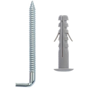 Fischer tassello ad espansione 8/6 K con gancio angolare, 2 pezzi, per fissaggi leggeri.