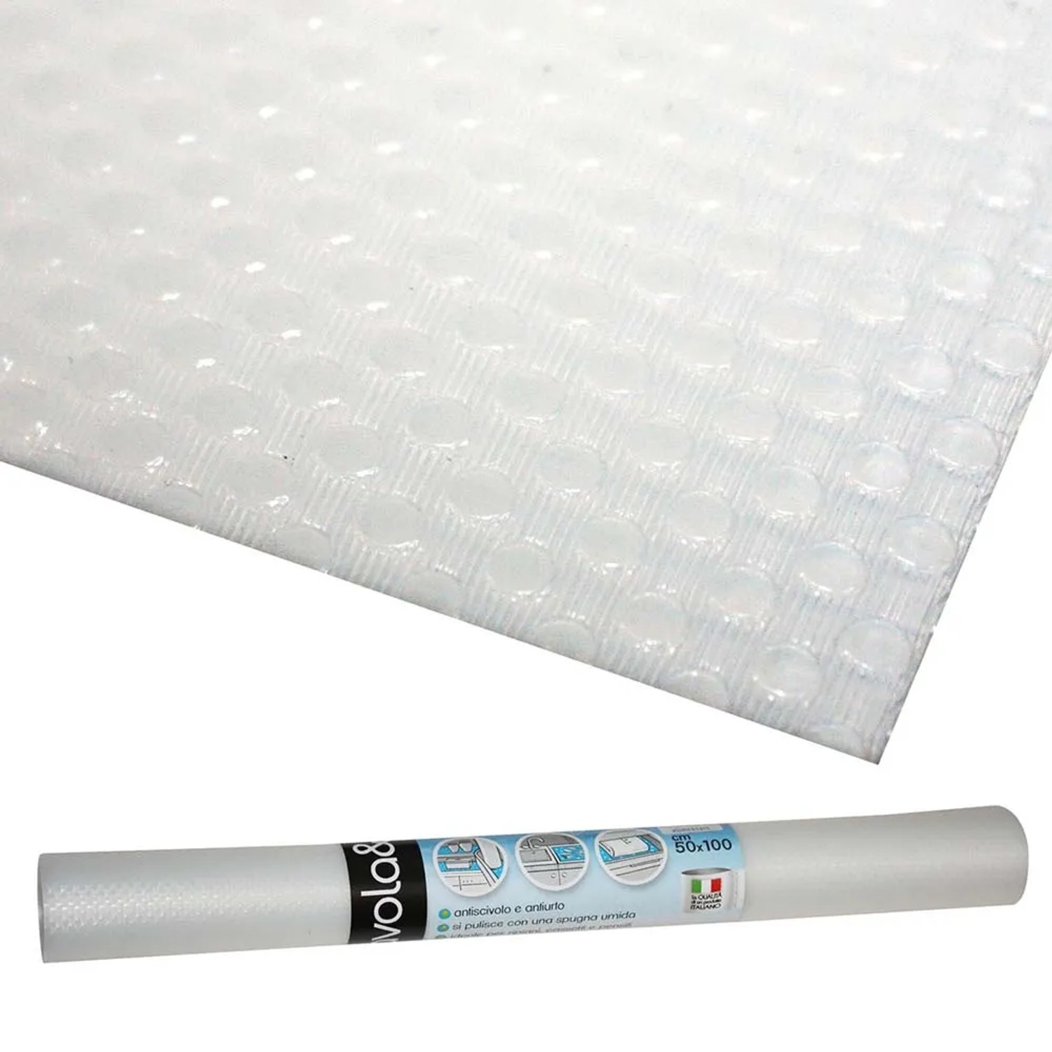 Tappeto doccia Spirella Riverstone 75x36 Grigio Antiscivolo Sanitized