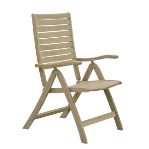 Sedia da giardino senza cuscino Canston in legno acacia