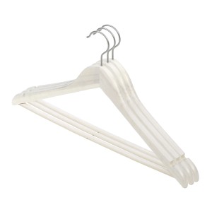 Grucce in legno bianco, organizer per armadio.