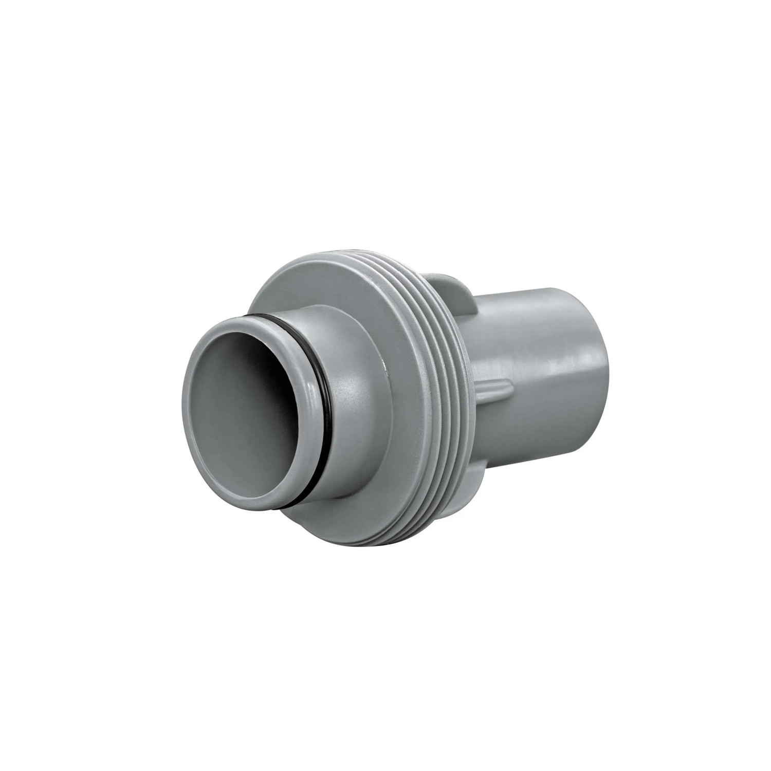Raccordo grigio t.b.t. per filtro a sabbia per piscina.