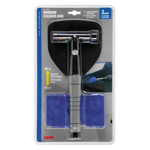 t.b.t. Braccio pulisci vetri auto telescopico con 2 pads.