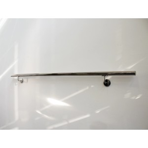 Corrimano in acciaio inox per scale e ringhiere, montaggio a parete.