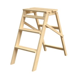 Sgabello pieghevole 3 gradini legno faggio Colombo Woody G130LL3W naturale