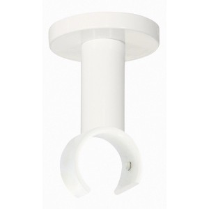Bastone per tenda Mydeco bianco per montaggio a soffitto, design classico, Ø 2 cm.