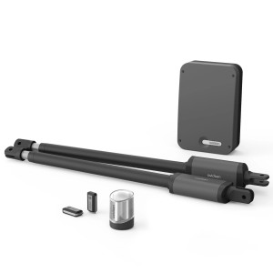 Set automazione per garage t.b.t. con centralina, due motori e accessori.