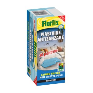 Florlis Piastrine Antizanzare, 30 pezzi, per la protezione dalle zanzare in ambienti interni.