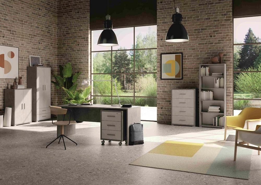 Scrivania in kit Sarmog 180x76x69 cm cemento acquista da OBI