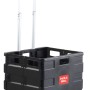 Carrello da officina nero t.b.t. con manico telescopico e ruote.