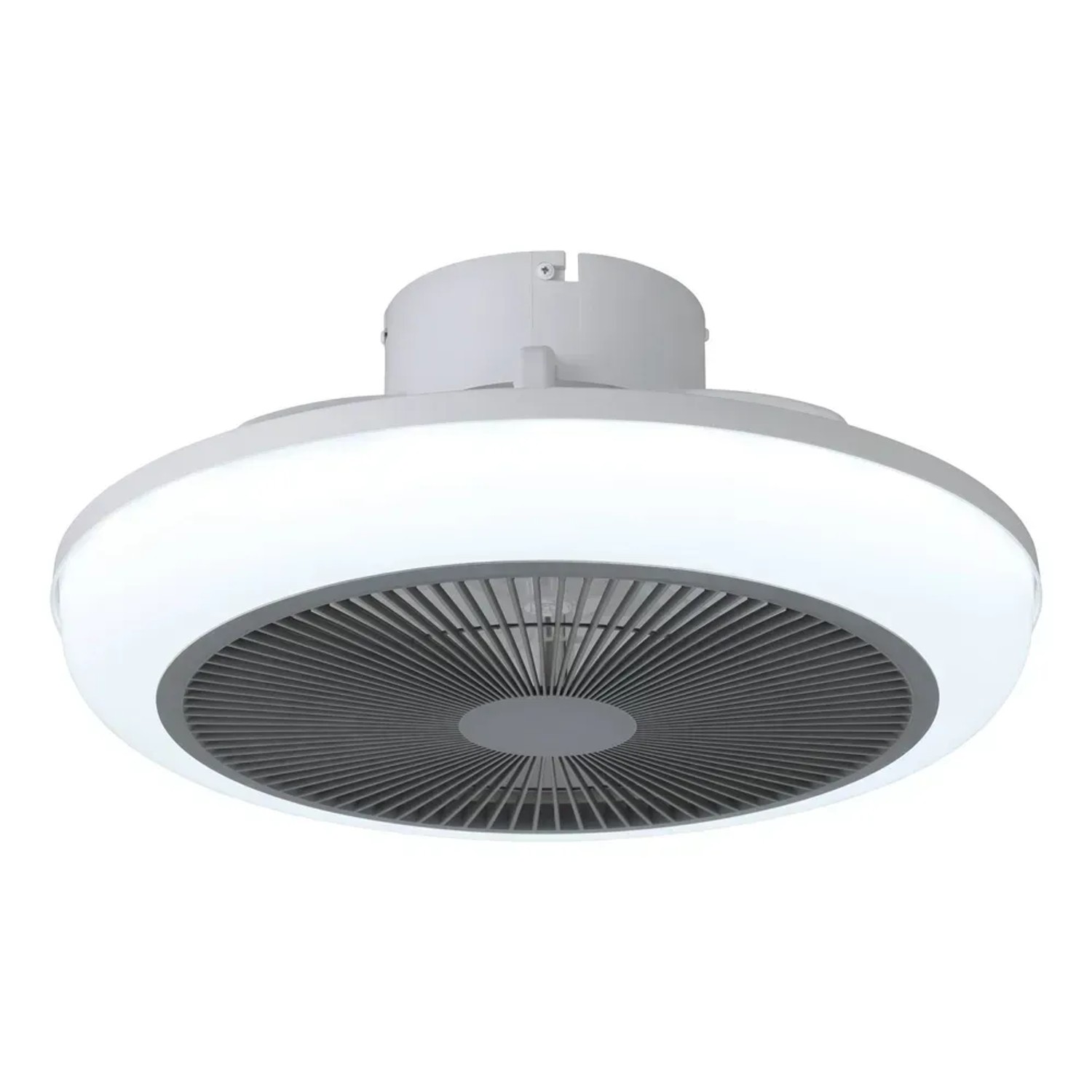 Plafoniere LED moderna t.b.t. con ventilatore integrato.