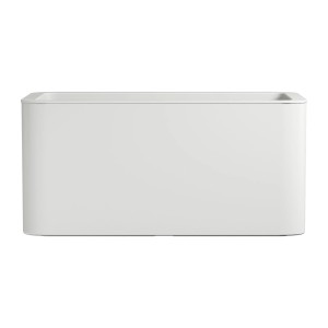 Fioriera bianca Florus Jive Terrace, 78x39 cm, in plastica con serbatoio d'acqua.