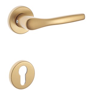 Maniglie per porte t.b.t. dorate per interni.