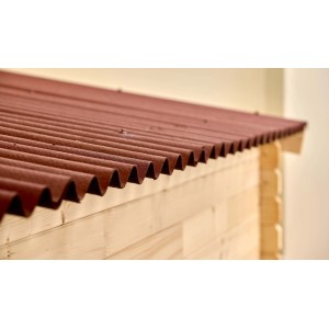 Casetta da giardino in legno sp 28 mm H207xL416xP304 cm