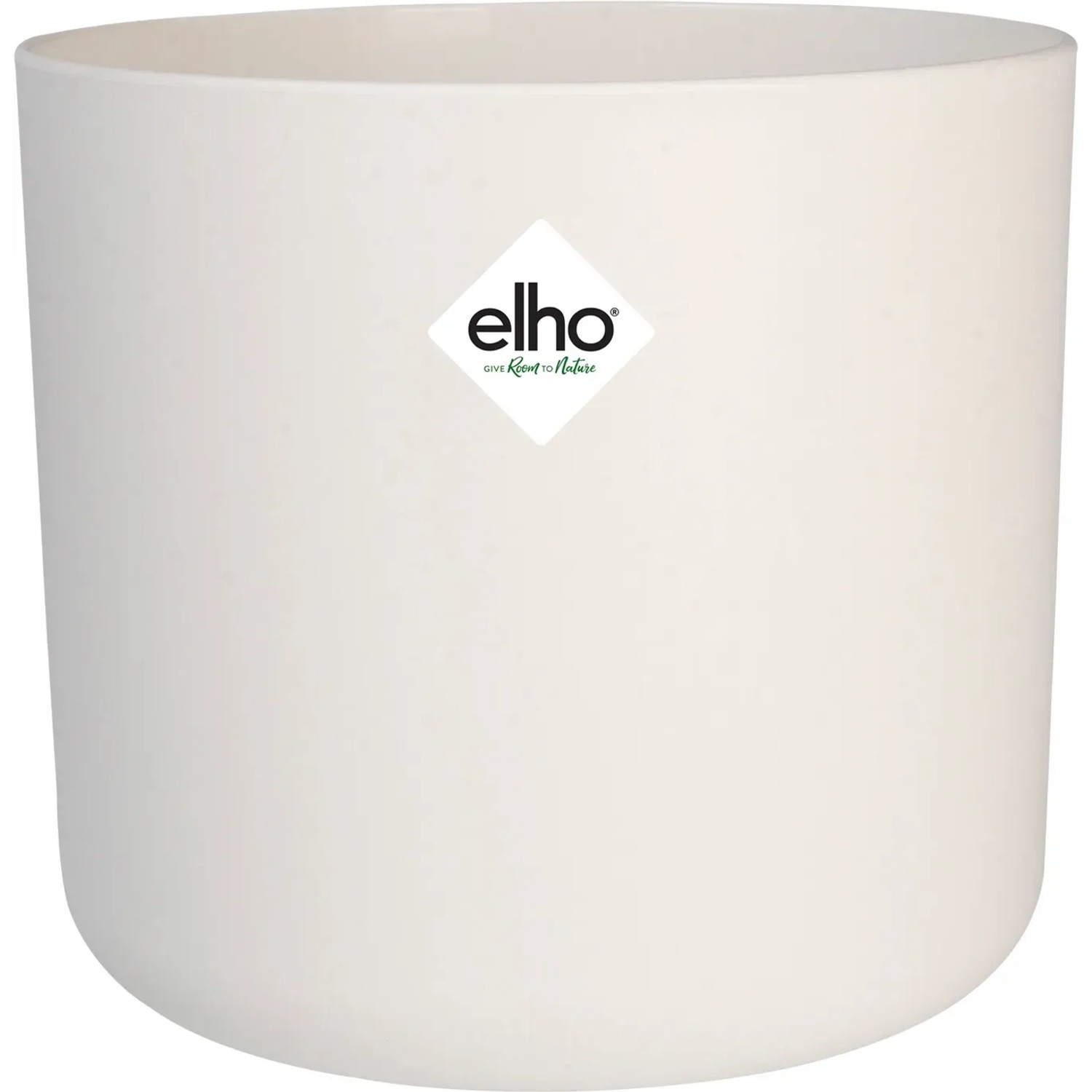 Flowerpot di plastica rotondo rotondo sabbioso in bianco 15,8