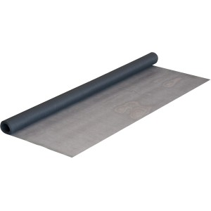 Zanzariera grigia arrotolata t.b.t. per finestre e porte.