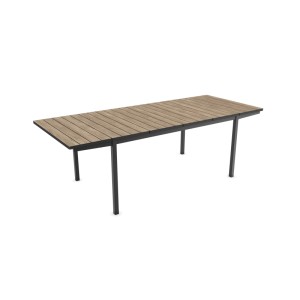 Tavolo allungabile da giardino Porto Nova 160 162-233x94x75 cm nero