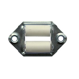 Guidacinghia tapparelle orizzontale rulli ferro plastica 60x36 mm