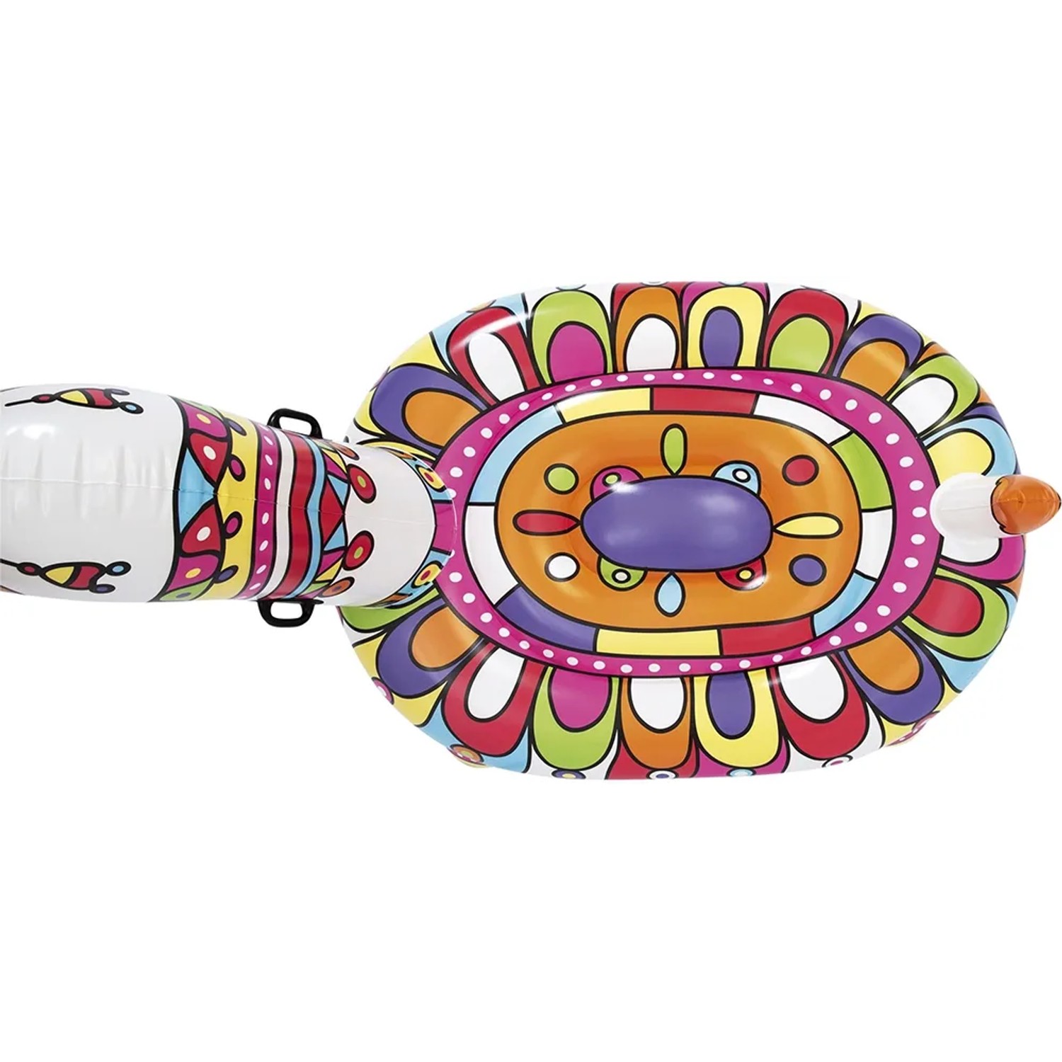 Bestway Llama gonfiabile, 193 cm, design colorato, con maniglie per divertimento in piscina.