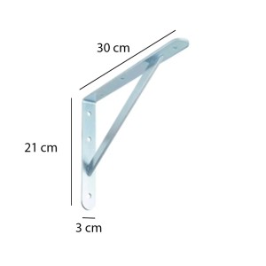 Reggimensola in acciaio 210x300x30x4 mm galvanizzata