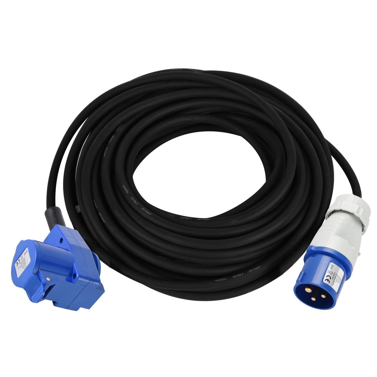 Cartrend Explorer Adattatore CEE Angolare 1,5m IP44 - Collegamento Camper E Caravan Alla Rete Elettrica Esterna, 230V 16A - 4