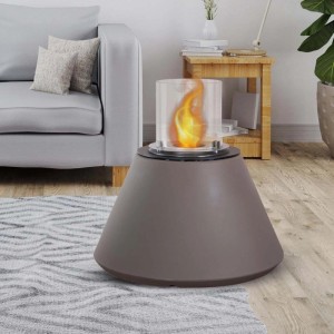 Camino a bioetanolo giardino Divina Fire Stromboli 3,4 kW Ø60xH56 cm tortora