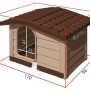Cuccia per cani t.b.t. con dimensioni (110x94x77 cm).