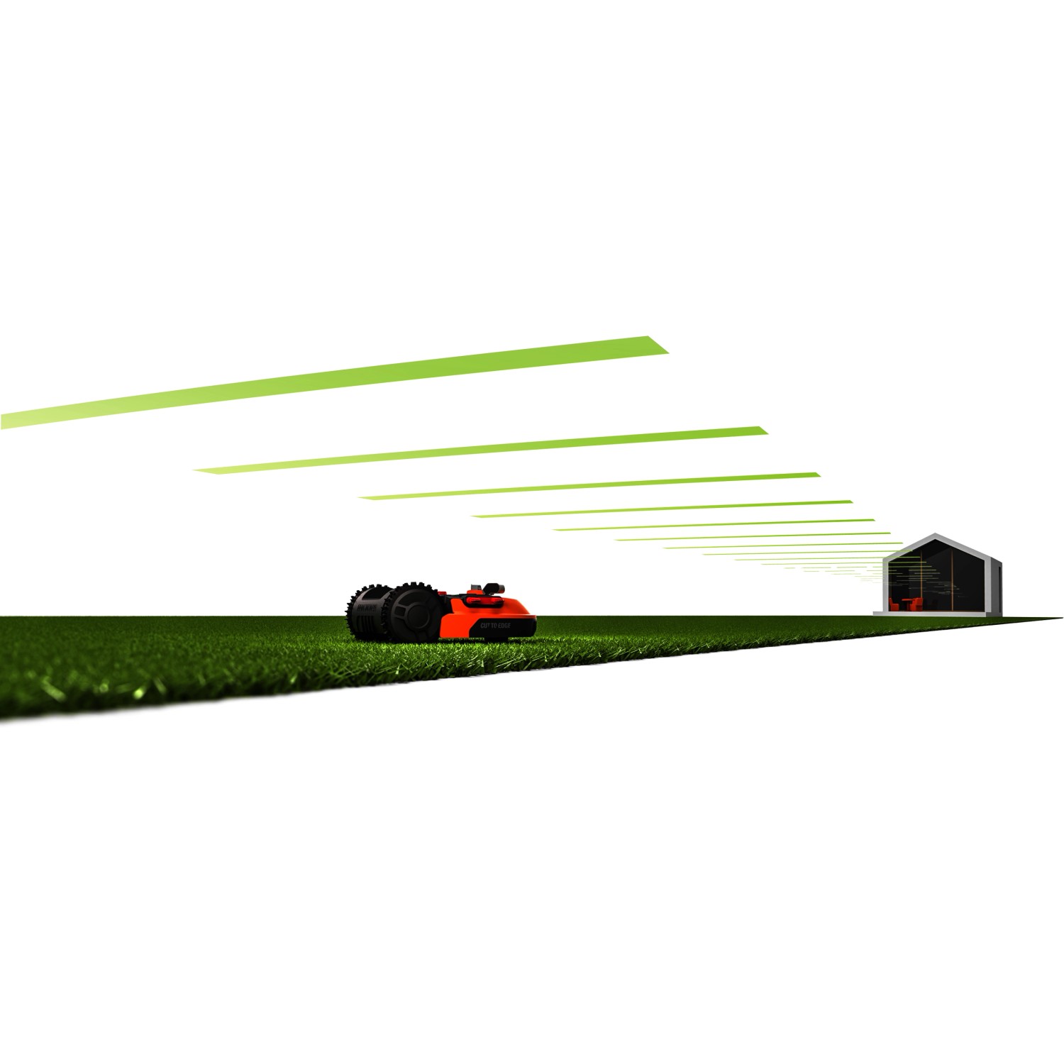 Worx Landroid con modulo Radiolink per una maggiore portata in giardino.