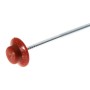 Chiodo per membrane bituminose con testa in plastica rossa.