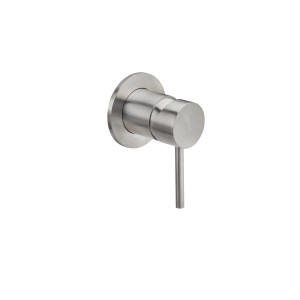 Miscelatore doccia t.b.t. in acciaio inox spazzolato.
