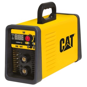Saldatrice gialla CAT DZ 161. Design compatto con maniglia per il trasporto. Ideale per saldare.