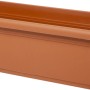 Fioriera marrone per balcone.
